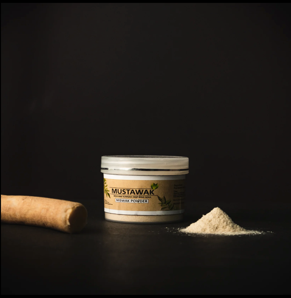 Organic Magical Teeth Whitening Kit | Miswak Toothbrush and Teeth Whitening Powder
